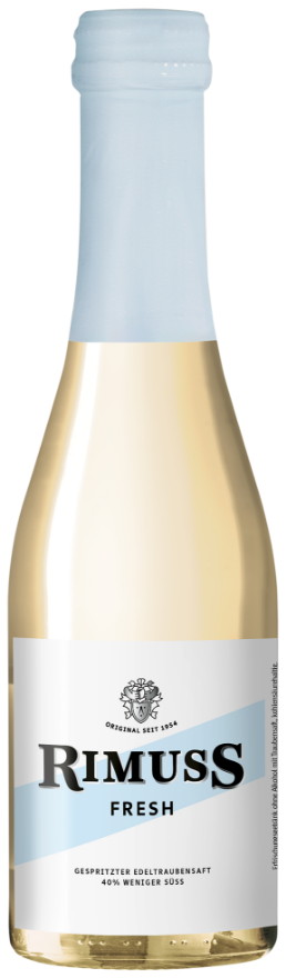 Rimuss Fresh Piccolo, Den beliebten Rimuss Fresh gibt’s auch in der kleinen Flasche – praktisch für den kleinen Apéro zwischendurch oder für Unterwegs.